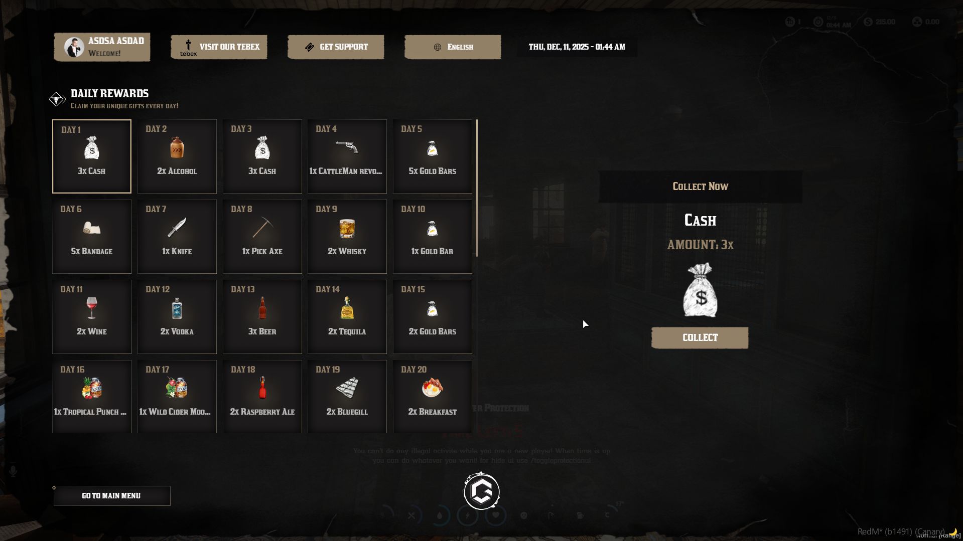 Pause Menu V2 | RedM Script | CAS Scripts