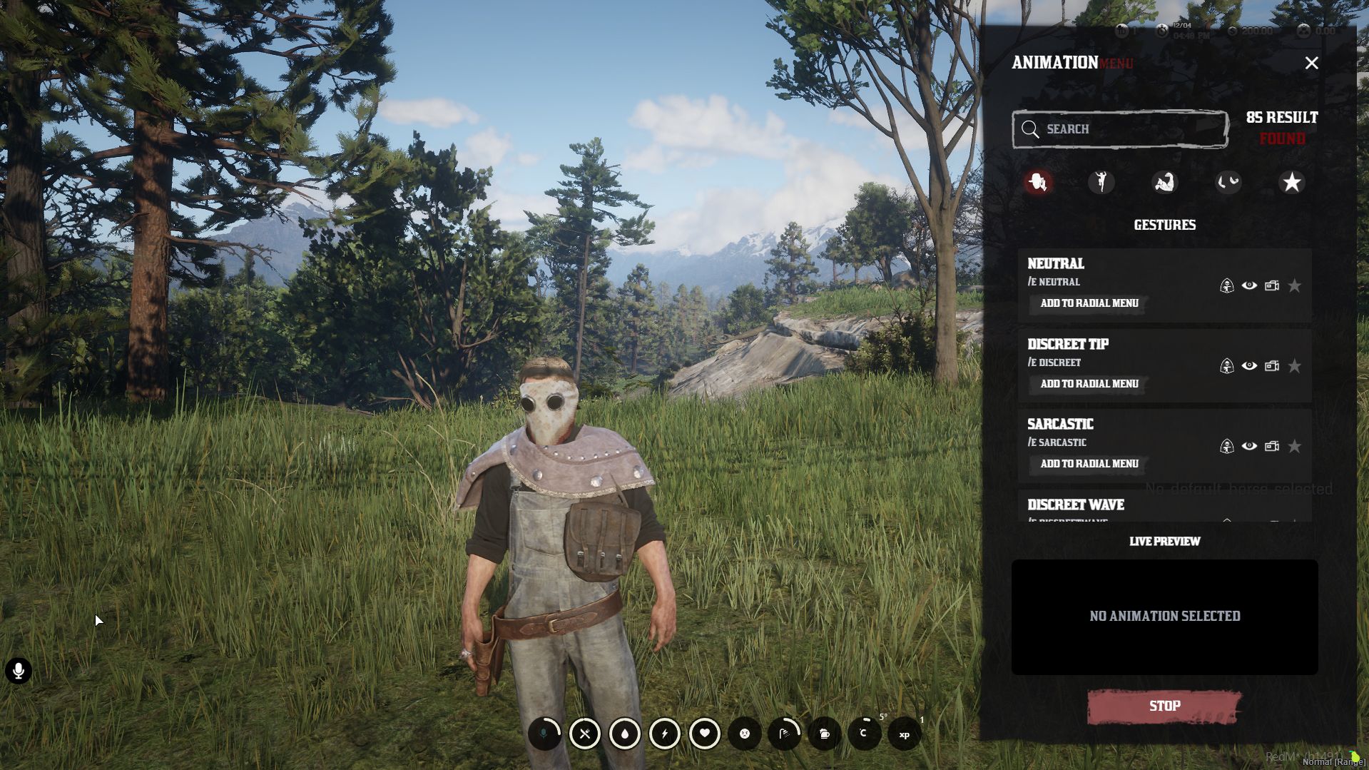 Animation Menu | Live Preview | Escrow - CAS Scripts