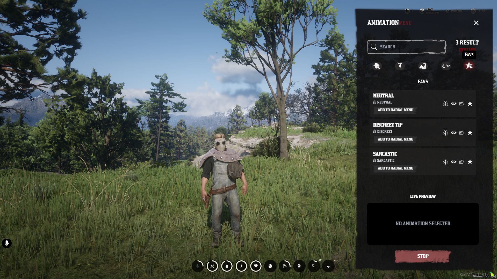 Animation Menu | Live Preview | Open Source - CAS Scripts