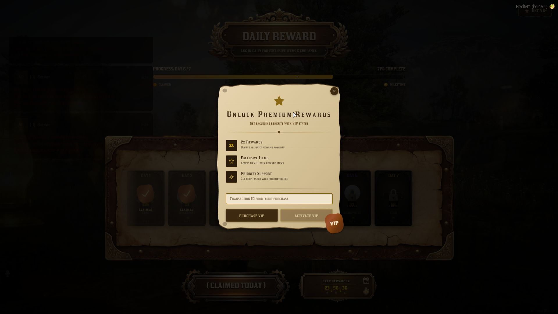 Daily Rewards | Escrow - CAS Scripts